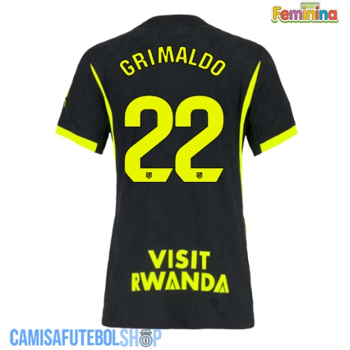 Camisa de time de futebol Atletico Madrid Alejandro Grimaldo #22 Replicas 2º Equipamento Feminina 2026-27 Manga Curta